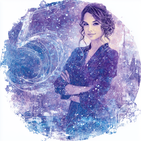 Женщина-служащая с Числом "5" в Дне Рождения