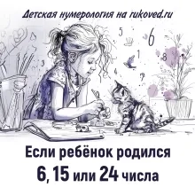 Детская нумерология. День рождения 6, 15 или 24 числа